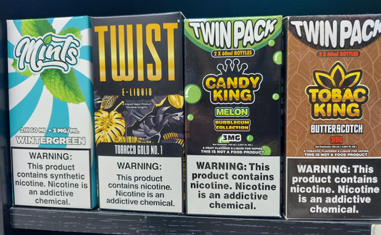 E-Liquid Twin Pack 2x60ML - 3mg & 6mg